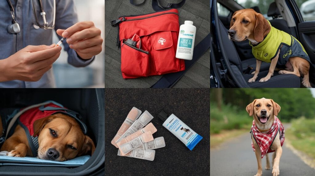Gezondheid & Zorg Vaccinaties, hitte & kou, reisapotheek en EHBO. Rust, routines en welzijn onderweg. voor honden