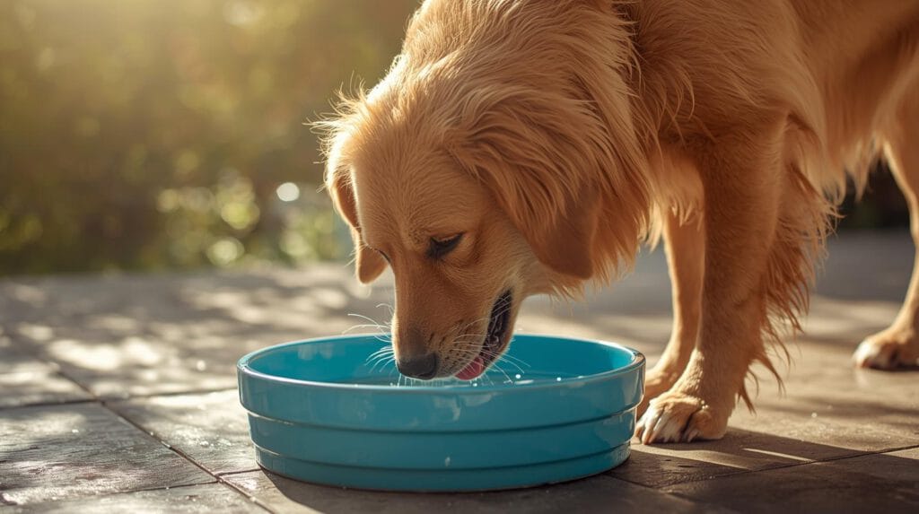 hond moet veel drinken met warm weer