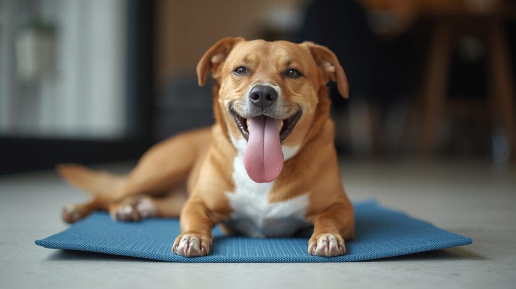 hond op koelmat