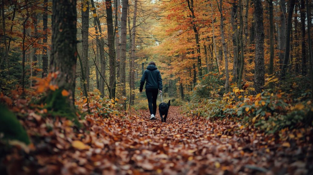 herfstvakantie met hond in de bossen
