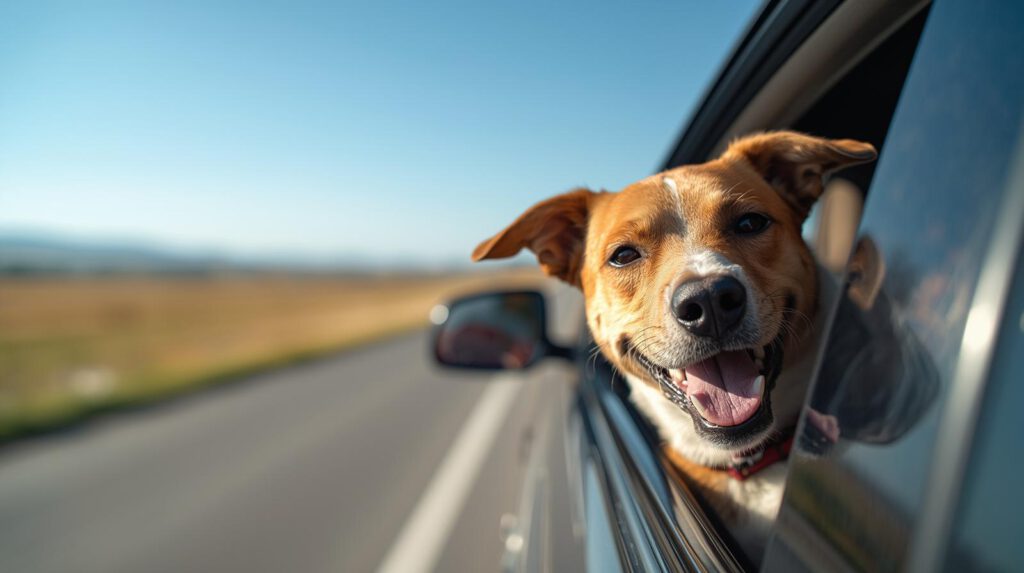 roadtrip met hond in de auto
