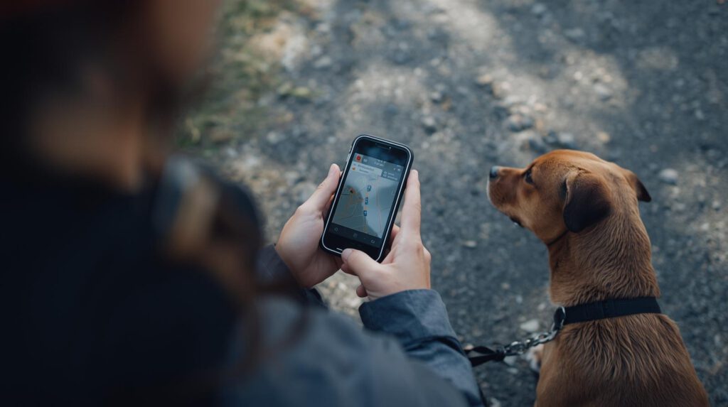 samen met de hond route bepalen
