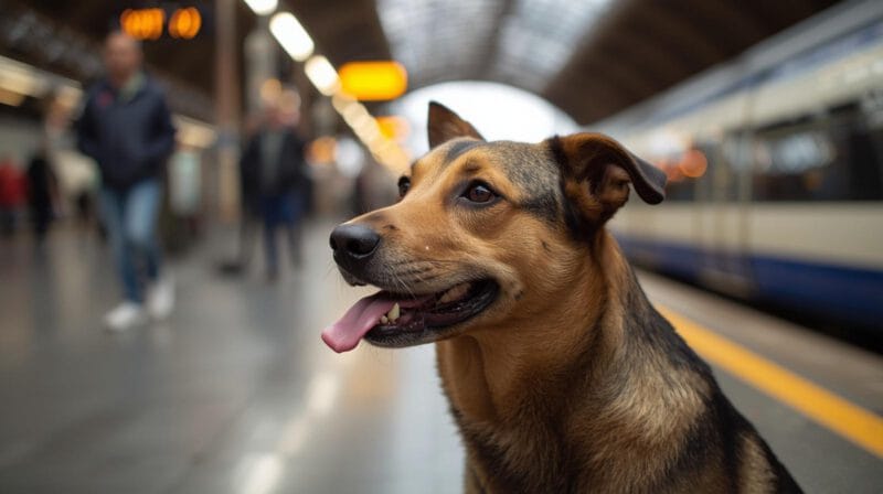 hond op treinstation Parijs